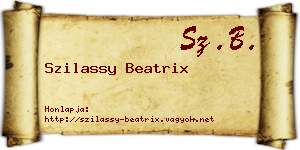 Szilassy Beatrix névjegykártya